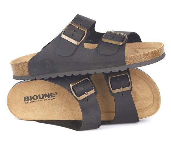 SATY BIOLINE - CIABATTA DUE FIBBIE NUBUCK  TESTA MORO 420 - immagine 3