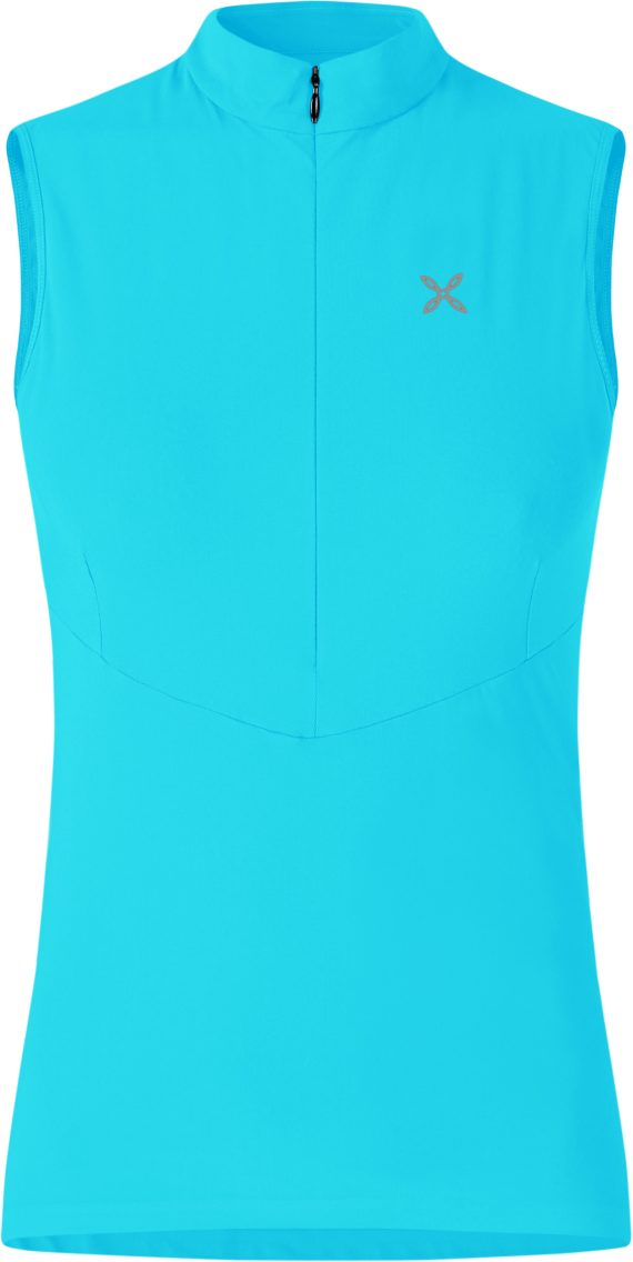 MONTURA - CANOTTA DONNA SENSI ZIP  730 TURQUOISE MCZNU8W