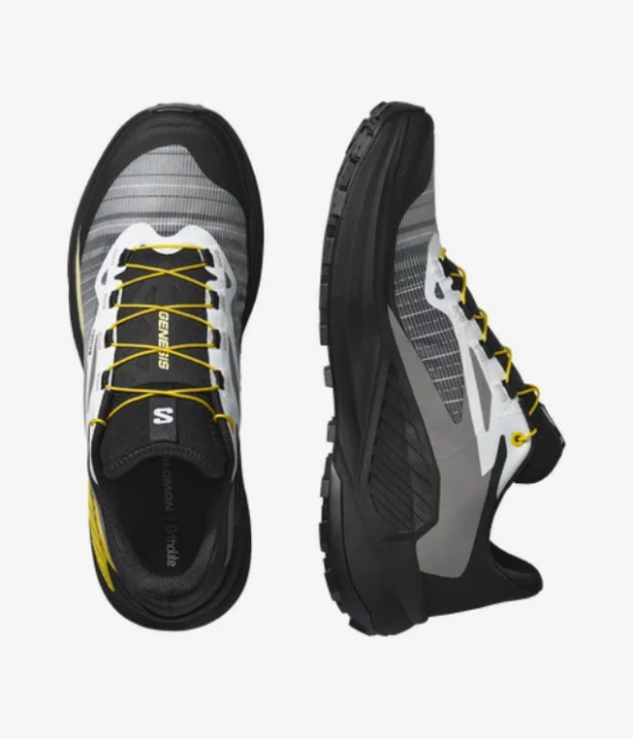 SALOMON - SCARPE GENESIS  BLACK/WHITE/LEMON L47762800 - immagine 4