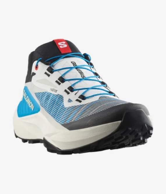 SALOMON - SCARPE GENESIS  BLACK WHITE/TRANSCEND BLUE L47763400 - immagine 2